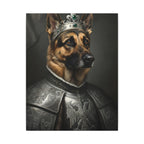 German Shepherd Kings & Queens Royal Portrait Canvas Wall Art, Regal Dog Painting, German Shepherd Lover Gift, Stretched Canvas