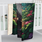 Corgi Low Poly Forest Sherpa Fleece Blanket | Dog Lover Gift