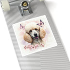 Poodle Watercolor Butterfly Bloom Kiss-Cut Stickers | Premium Dog Prints | Tritan — view 9 of 12