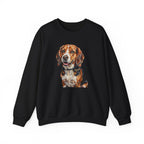 Beagle Sweatshirt | Painterly Dog Art Crewneck | Beagle Mom Gift | Cozy Pullover for Dog Lovers | Pet Portrait Apparel — primary view
