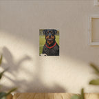 Rottweiler Oil Painting Soccer Portrait Canvas Wall Art Decor | Rottie Dog Lover Gift | Premium Pet Portrait Print