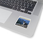Acrylic Boston Terrier - Mountain Overlook | Kiss-Cut Stickers