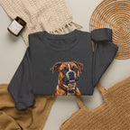 Boxer Sweatshirt | Painterly Dog Art Crewneck | Boxer Mom Gift | Cozy Pullover for Dog Lovers | Pet Portrait Apparel