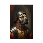 Cane Corso Medieval Knight Portrait Matte Poster, Regal Dog Art Print, Cane Corso Lover Gift, Wall Art