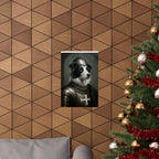 Border Collie Medieval Knight Portrait Matte Poster, Regal Dog Art Print, Border Collie Lover Gift, Wall Art