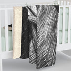 Boston Terrier Charcoal Portrait Sherpa Fleece Blanket | Dog Lover Gift
