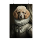 Poodle Renaissance Royal Portrait Matte Poster, Regal Dog Art Print, Poodle Lover Gift, Wall Art
