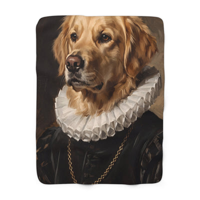 Golden Retriever Renaissance Royal Portrait Regal Throw Blanket | Premium Dog Art | Tritan