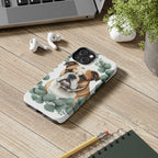 English Bulldog Watercolor Botanical Wreath Phone Case | Premium Dog Prints | Tritan — view 10 of 28