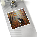 Acrylic Bernese Mountain Dog - Autumn Woods | Kiss-Cut Stickers