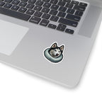 Siberian Husky Renaissance Royal Portrait Sticker, Dog Portrait Vinyl Decal, Kiss-Cut Sticker, Siberian Husky Lover Gift