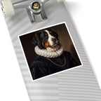 Bernese Mountain Dog Renaissance Royal Portrait Sticker, Dog Portrait Vinyl Decal, Kiss-Cut Sticker, Bernese Mountain Dog Lover Gift