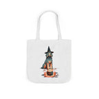 Poodle Halloween Tote Bag | Witch Dog Canvas Tote | Tritan