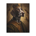 German Shorthaired Pointer Kings & Queens Royal Portrait Canvas Wall Art, Regal Dog Painting, Stretched Canvas