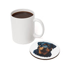 Rottweiler Low Poly Cool Jewel Cork Back Coaster | Dog Lover Gift