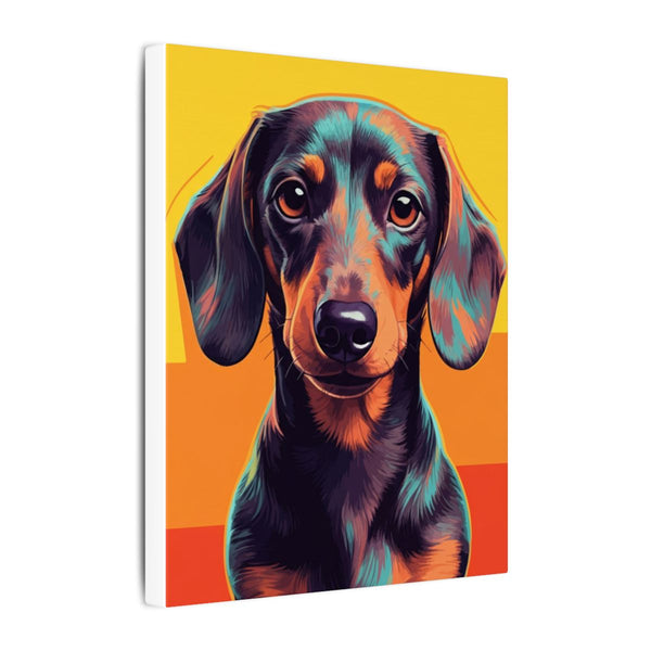 Dachshund Pop Art Canvas Wall Art | Doxie Dog Lover Gift | Modern Pet Decor | Vibrant Wiener Dog Art Print