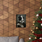 Border Collie Medieval Knight Portrait Matte Poster, Regal Dog Art Print, Border Collie Lover Gift, Wall Art