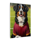 Bernese Mountain Dog Oil Painting Soccer Portrait Canvas Art | Berner Dog Gift | Pet Loss Memorial Wall Art Decor
