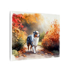 Australian Shepherd Canvas Wall Art, Aussie Dog Mom Gift, Pet Portrait Decor, Dog Lover Present, Watercolor Painting Print