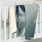 Siberian Husky Watercolor Rain Garden Throw Blanket | Premium Dog Prints | Tritan — view 6 of 9