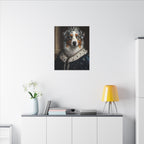 Australian Shepherd Kings & Queens Royal Portrait Canvas Wall Art, Regal Dog Painting, Australian Shepherd Lover Gift, Stretched Canvas