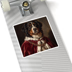 Bernese Mountain Dog Kings & Queens Royal Portrait Sticker, Dog Portrait Vinyl Decal, Kiss-Cut Sticker, Bernese Mountain Dog Lover Gift
