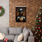 Rottweiler Medieval Knight Portrait Matte Poster, Regal Dog Art Print, Rottweiler Lover Gift, Wall Art