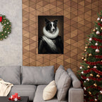 Border Collie Renaissance Royal Portrait Matte Poster, Regal Dog Art Print, Border Collie Lover Gift, Wall Art