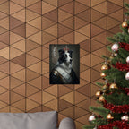 Border Collie Kings & Queens Royal Portrait Matte Poster, Regal Dog Art Print, Border Collie Lover Gift, Wall Art