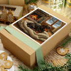 Acrylic Dachshund - Winter Hearth | Kiss-Cut Stickers