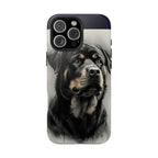 Charcoal Rottweiler Rottweiler Tough Phone Case - Rottweiler pride — gentle giants deserve great art — view 25 of 103