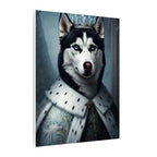 Siberian Husky Renaissance Royal Portrait Canvas Wall Art, Regal Dog Painting, Siberian Husky Lover Gift, Stretched Canvas