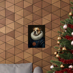 English Bulldog Renaissance Royal Portrait Matte Poster, Regal Dog Art Print, English Bulldog Lover Gift, Wall Art