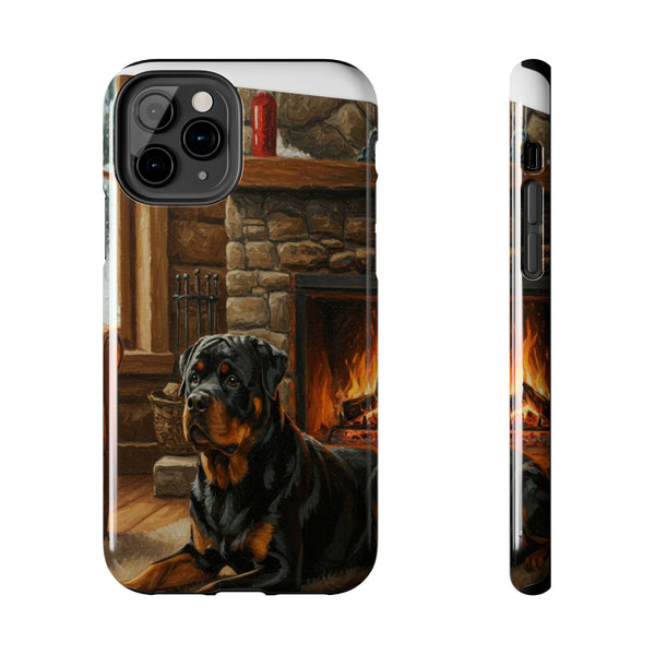 Rottweiler Phone Case — Acrylic Dog Art | iPhone 17/16/15 & Samsung | Dog Lover Gift