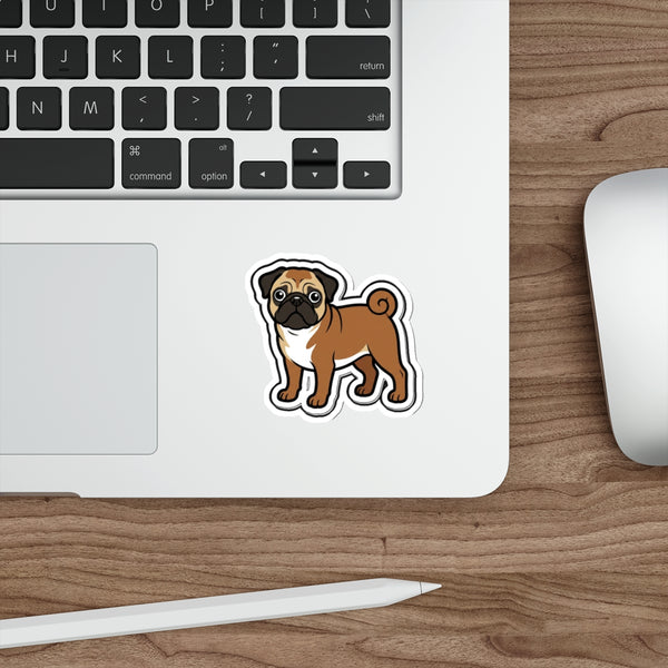 Pop Art Pug Sticker | Tritan — Lifestyle View
