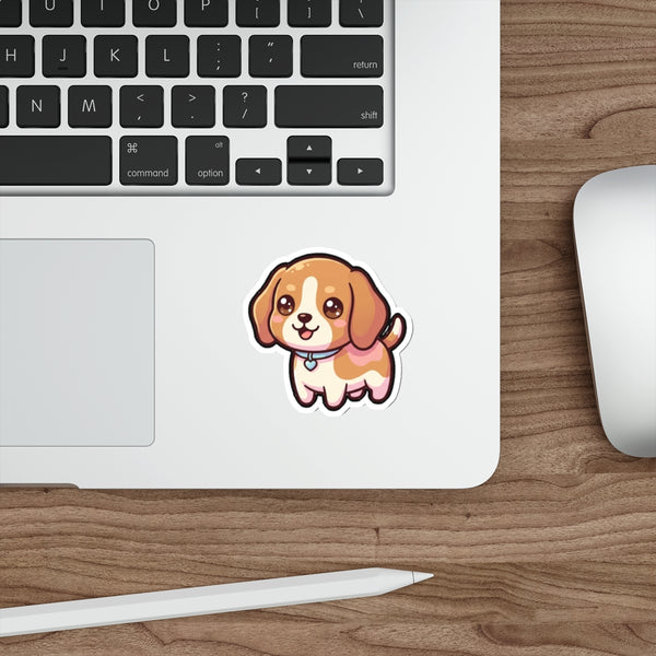 Chibi Beagle Sticker | Tritan — Lifestyle View