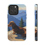 Acrylic Dachshund - Mountain Overlook | Tough Phone Case