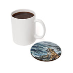 Acrylic Gallery Print English Bulldog - Coastal Cliffside | Cork Back Coaster — view 4 of 6