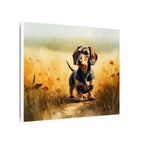 Dachshund Watercolor Canvas Wall Art - Doxie Dog Lover Gift, Sausage Dog Print Home Decor