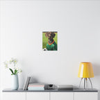 German Shorthaired Pointer Oil Painting Soccer Portrait Wall Art, GSP Dog Lover Gift, Canine Decor, Fetching Football Fan Canvas
