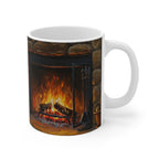 Acrylic Yorkshire Terrier - Winter Hearth | Ceramic Mug 11oz
