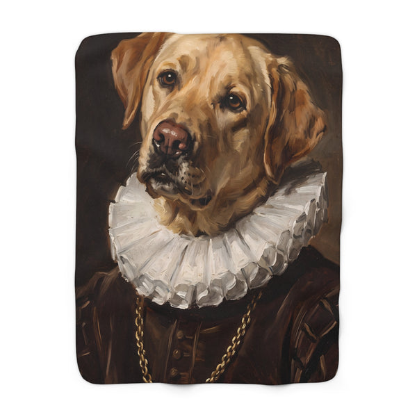 Labrador Retriever Renaissance Royal Portrait Regal Throw Blanket | Premium Dog Art | Tritan