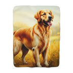 Golden Retriever Watercolor Meadow Throw Blanket | Premium Dog Prints | Tritan — primary view