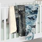 Acrylic Gallery Print Australian Shepherd - Coastal Cliffside | Sherpa Fleece Blanket — view 6 of 9