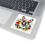 French Bulldog Watercolor Wildflower Field Kiss-Cut Stickers | Premium Dog Prints | Tritan — view 5 of 12