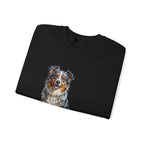 Australian Shepherd Sweatshirt | Painterly Dog Art Crewneck | Aussie Mom Gift | Cozy Pullover for Dog Lovers | Pet Portrait Apparel