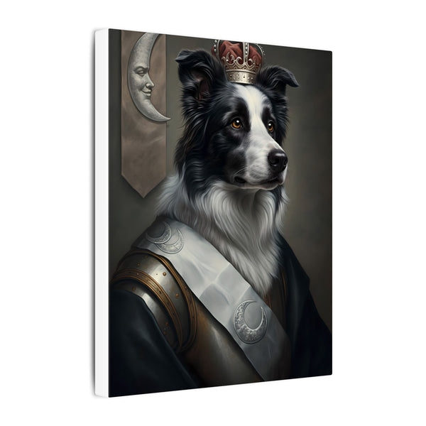 Border Collie Kings & Queens Royal Portrait Canvas Wall Art, Regal Dog Painting, Border Collie Lover Gift, Stretched Canvas