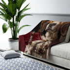 Beagle Kings & Queens Royal Portrait Regal Throw Blanket | Premium Dog Art | Tritan