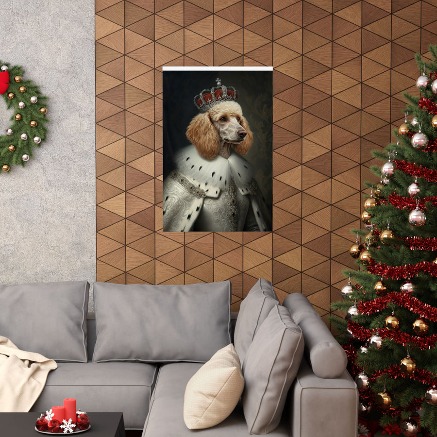 Poodle Kings & Queens Royal Portrait Matte Poster, Regal Dog Art Print, Poodle Lover Gift, Wall Art