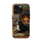 Acrylic Bernese Mountain Dog - Winter Hearth | Tough Phone Case